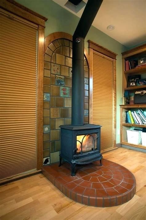 wall behind wood burning stove